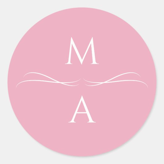 Minimalistische moderne, einfache Dusty-Rose Rosa- Runder Aufkleber (Vorderseite)