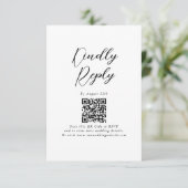 Minimalistische moderne Einfache Hochzeit Begleitkarte (Stehend Vorderseite)