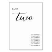 Minimalistische moderne Einfache Hochzeit Tischnummer (Rückseite)