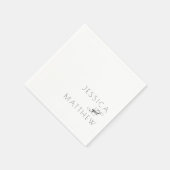 Minimalistische moderne einfache Hochzeitsfeier Se Serviette (Ecke)