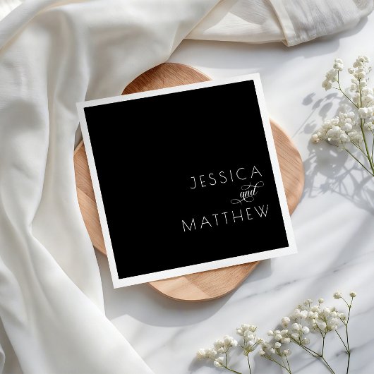 Minimalistische moderne einfache Hochzeitspartynap Serviette