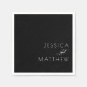 Minimalistische moderne einfache Hochzeitspartynap Serviette (Vorderseite)
