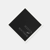 Minimalistische moderne einfache Hochzeitspartynap Serviette (Ecke)