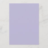 Minimalistische, moderne, einfache Lavender Hochze Begleitkarte (Rückseite)