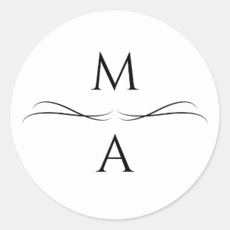 Minimalistische, moderne, einfache Schwarz-Weiß-In Runder Aufkleber