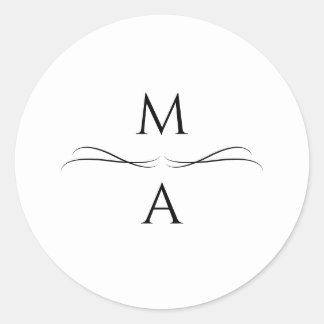 Minimalistische, moderne, einfache Schwarz-Weiß-In Runder Aufkleber