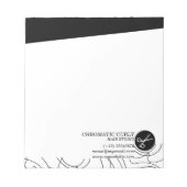 Minimalistische, moderne, einfache Schwarzweiß-Lin Notizblock (Vorderseite)