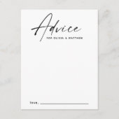 Minimalistische, moderne, einfache Skripthochzeit Hinweiskarte (Vorderseite)