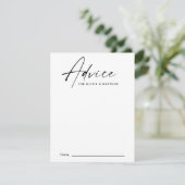 Minimalistische, moderne, einfache Skripthochzeit Hinweiskarte (Stehend Vorderseite)