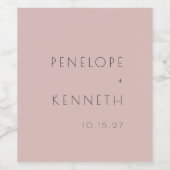 Minimalistische, moderne, einfache, stürmische Blu Weinetikett (Einzelnes Label)