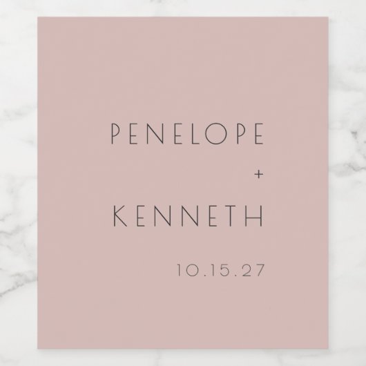 Minimalistische, moderne, einfache, stürmische Blu Weinetikett (Einzelnes Label)