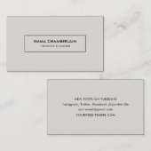 Minimalistische, moderne, einfache Visitenkarte (Vorne/Hinten)