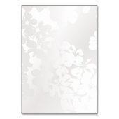 Minimalistische moderne einfarbige Hochzeit Tischnummer (Rückseite)