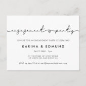 Minimalistische, moderne Einladung Postkarte (Vorderseite)