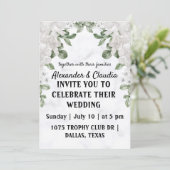 Minimalistische, moderne Einladungen für Hochzeite (Stehend Vorderseite)