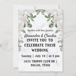 Minimalistische, moderne Einladungen für Hochzeite