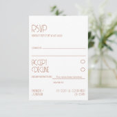 Minimalistische moderne Elegance Wedding RSVP Card Karte (Stehend Vorderseite)