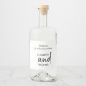 Minimalistische, moderne, elegante Flaschenetikett Alkoholflaschenetikett (Vorderseite)