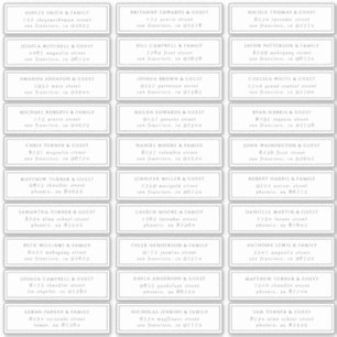 Minimalistische, moderne elegante Gästebamen Aufkleber