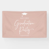 Minimalistische Moderne Elegante Graduierungsparty Banner (Horizontal)