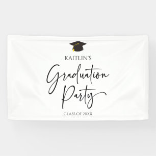 Minimalistische Moderne Elegante Graduierungsparty Banner