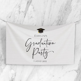 Minimalistische Moderne Elegante Graduierungsparty Banner