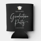 Minimalistische Moderne Elegante Graduierungsparty Dosenkühler (Rückseite)