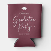 Minimalistische Moderne Elegante Graduierungsparty Dosenkühler (Vorderseite)