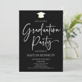 Minimalistische Moderne Elegante Graduierungsparty Einladung (Stehend Vorderseite)