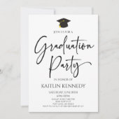 Minimalistische Moderne Elegante Graduierungsparty Einladung (Vorderseite)