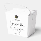 Minimalistische Moderne Elegante Graduierungsparty Geschenkschachtel (Rückseite)