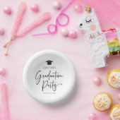 Minimalistische Moderne Elegante Graduierungsparty Pappteller (Party)