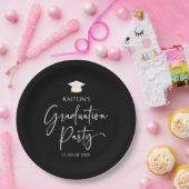 Minimalistische Moderne Elegante Graduierungsparty Pappteller (Party)
