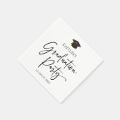 Minimalistische Moderne Elegante Graduierungsparty Serviette (Ecke)