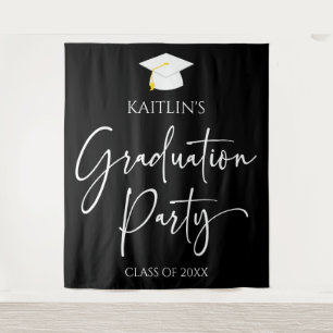 Minimalistische Moderne Elegante Graduierungsparty Wandteppich