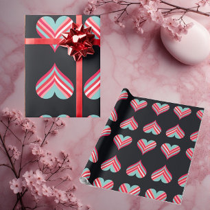 Minimalistische moderne elegante Herzen romantisch Geschenkpapier