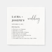 Minimalistische moderne Elegante Hochzeitspass Fak Serviette (Vorderseite)