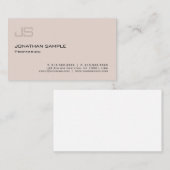 Minimalistische moderne, elegante Monogramm-Vorlag Visitenkarte (Vorne/Hinten)