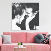 Minimalistische moderne elegante quadratische Foto Leinwanddruck (Insitu (Wohnzimmer))