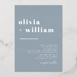 Minimalistische moderne, elegante Rotzkleider Folieneinladung