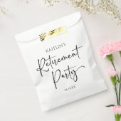 Minimalistische moderne elegante Ruhestandsfeier Geschenktütchen (Versiegelt)