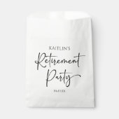 Minimalistische moderne elegante Ruhestandsfeier Geschenktütchen (Vorderseite)
