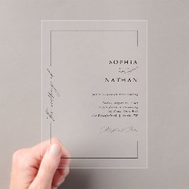Minimalistische moderne, elegante Script Luxury We Acryleinladungen