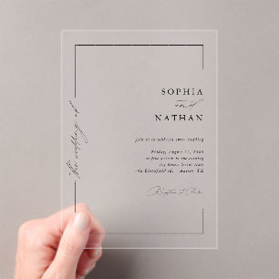Minimalistische moderne, elegante Script Luxury We Acryleinladungen