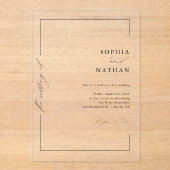 Minimalistische moderne, elegante Script Luxury We Acryleinladungen (Vorderseite)
