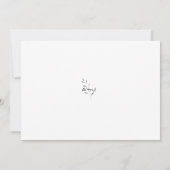 Minimalistische Moderne, endlich kalligrafisch Save The Date (Rückseite)