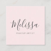 Minimalistische moderne erröten Rosa Quadratische Visitenkarte (Vorderseite)