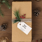 Minimalistische, moderne Feiertage Geschenkanhänger