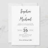 Minimalistische moderne Foto Details QR Website Ho Einladung (Vorderseite)