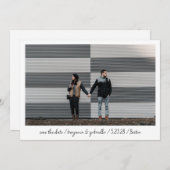 Minimalistische moderne Foto-Hochzeit Ankündigung (Vorne/Hinten)